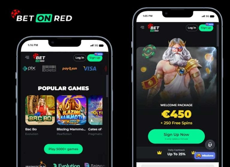 BetOnRed Casino app mobile interface with popular.  BetOnRed Casino Online