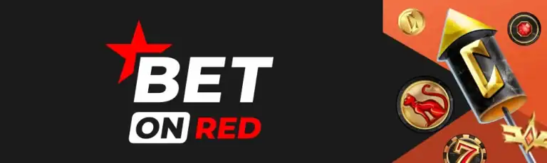 BetOnRed Casino logo with gaming chips and symbols.  BetOnRed Casino Online